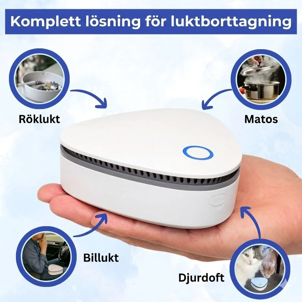 RenLuft | Tar bort rök, djur- och matlukt med ett knapptryck