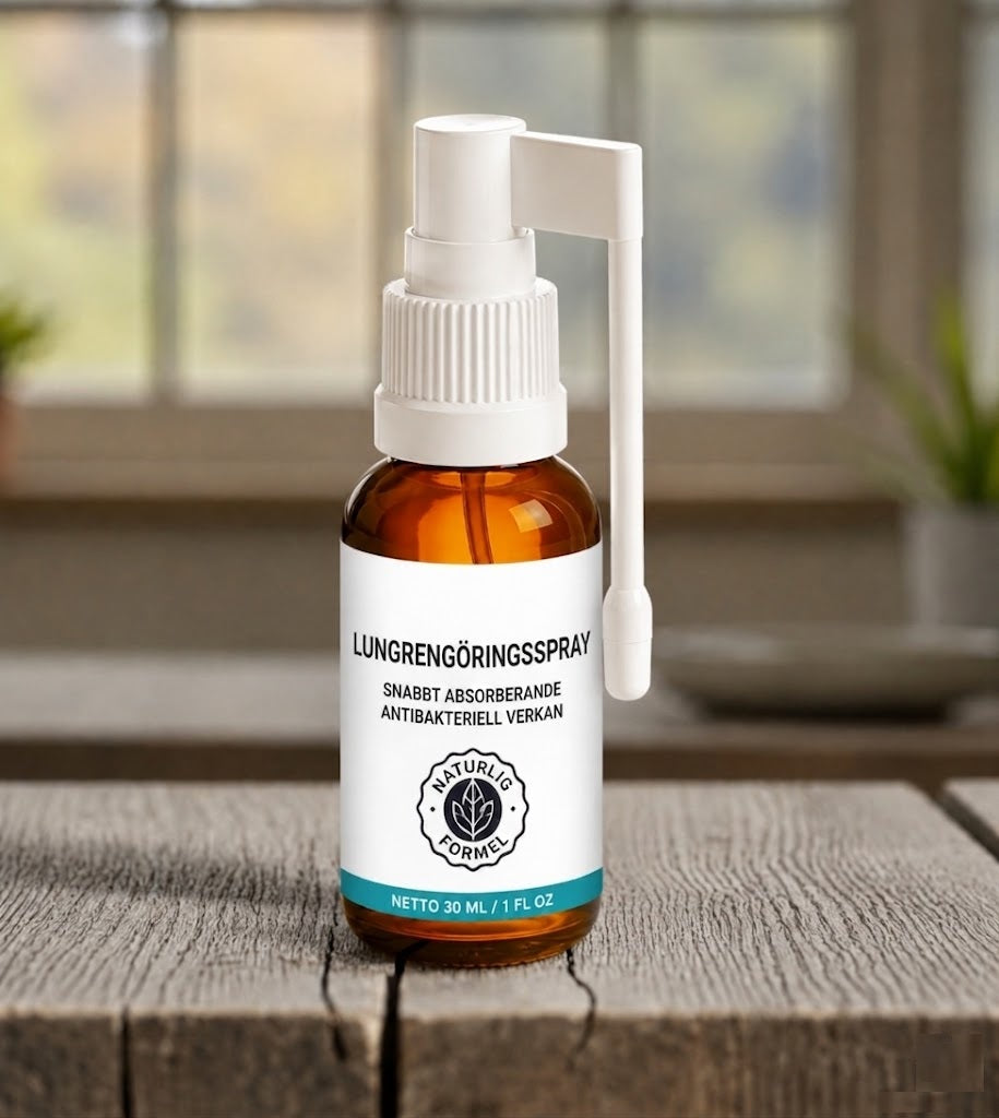 Gooyeer-Spray | Tar bort upp till 92 % av det ansamlade slemmet i lungorna inom 48 timmar