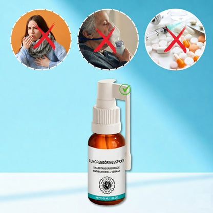 Gooyeer-Spray | Tar bort upp till 92 % av det ansamlade slemmet i lungorna inom 48 timmar