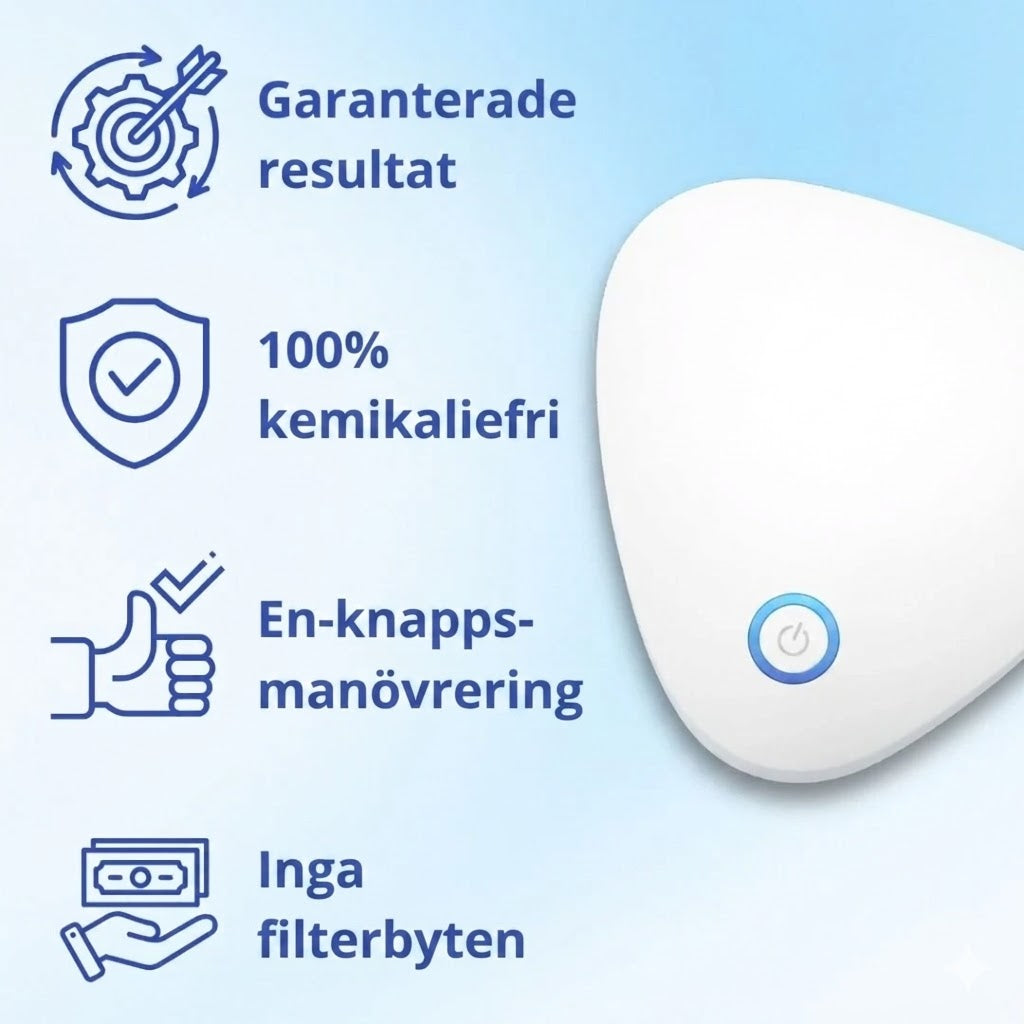 RenLuft | Tar bort rök, djur- och matlukt med ett knapptryck