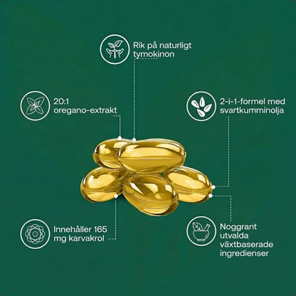 Antiparasitära Oreganoolja mjukgelkapslar | Eliminerar tarmparasiterna på 7 dagar!