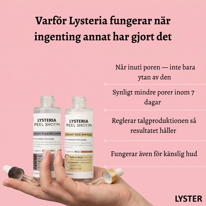 Lysteria- Synligt mindre porer inom 7 dagar