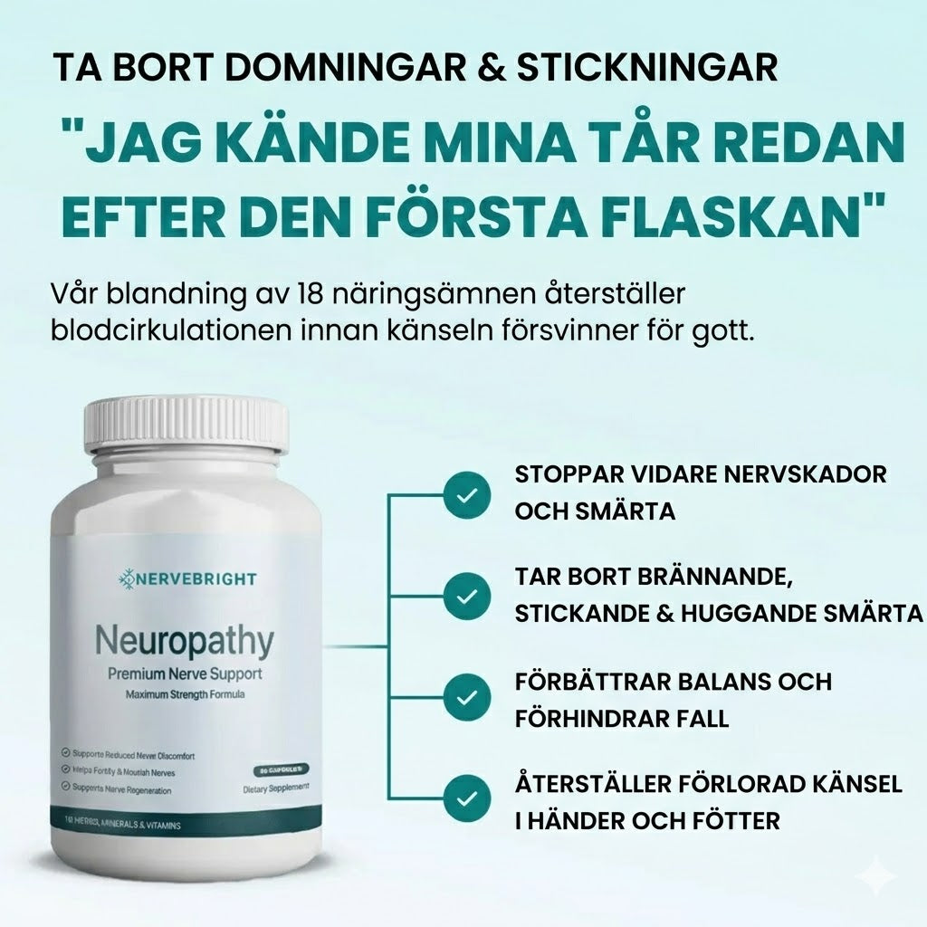 Nervebright -Nervstöd | Säg adjö till brännande och domnande nervsmärtor