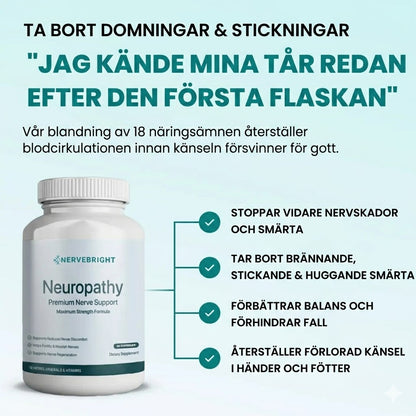 Nervebright -Nervstöd | Säg adjö till brännande och domnande nervsmärtor