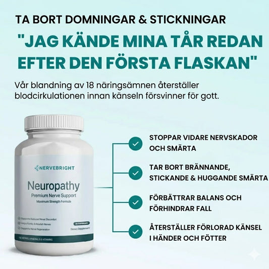 Nervebright -Nervstöd | Säg adjö till brännande och domnande nervsmärtor