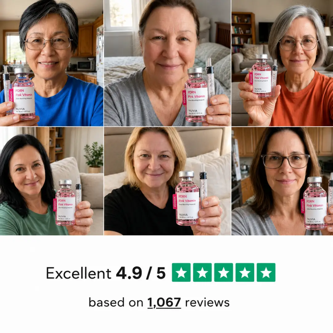 Pink PDRN Vitamine Ampoule | DNA från koreansk lax. Återfå din lyster på 72 timmar.